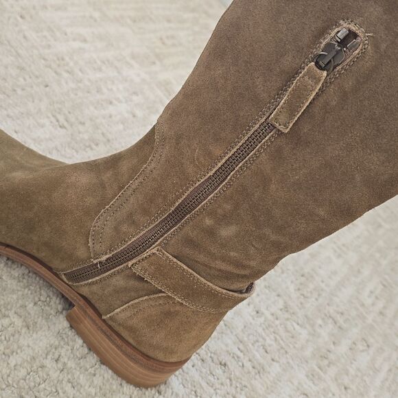 Garnet Hill | Suede Leather Tall Riding Boots - Picture 5 of 11